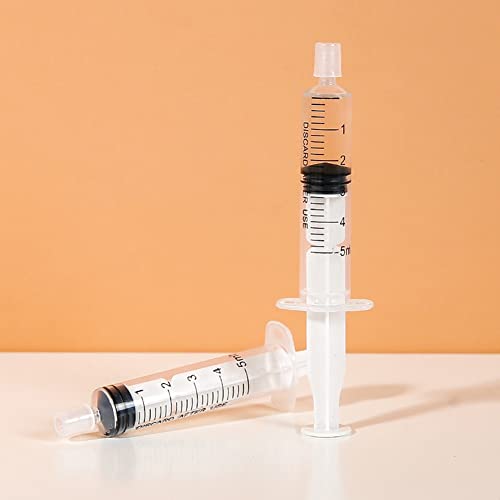 6 Pc Plastic Syringe Set for Measuring and Dispensing, Ideal for Perfume Refills and Pet Care
