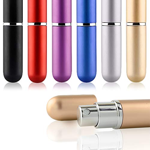 Travel-Friendly 6-Pack 5ml Refillable Perfume Bottle Set with Pump & Funnel